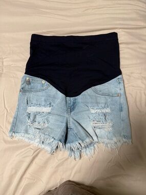 Pink blush Maternity Shorts